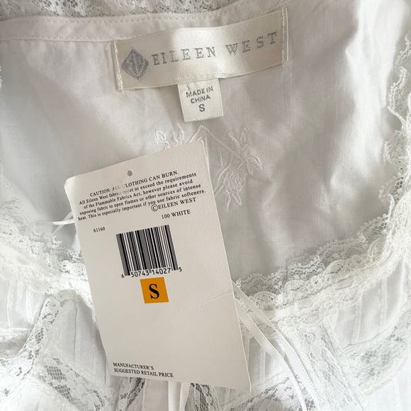 Eileen West White Lace Trim Nightgown - Picture 5 of 5